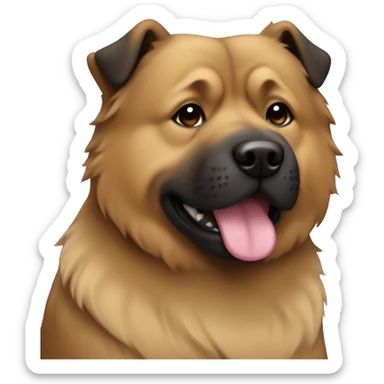Black and tan chow mix  sticker