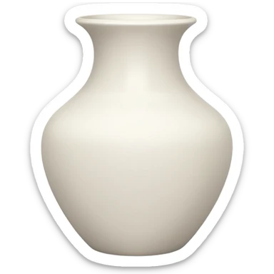 vaso inteiro branco sem flores e desenhos sticker