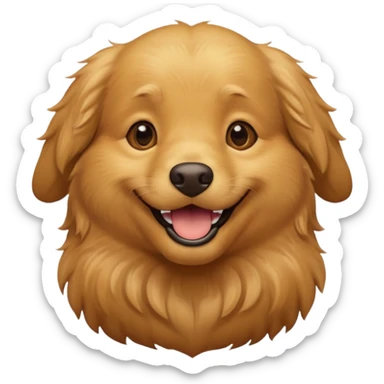 I want an emoji of a goldenretriever who is laughing sticker