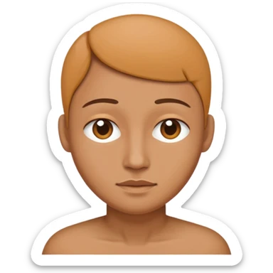 a person whose head and shoulders are sjown only...only round head with a inverted u tyoe body below it sticker