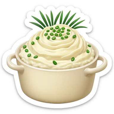 Mashed potatoes with chives sticker