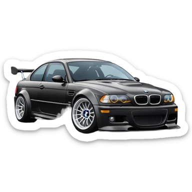 bmw m3 e46 drifting sticker