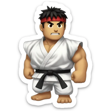 ryu street fighter animated sticker
