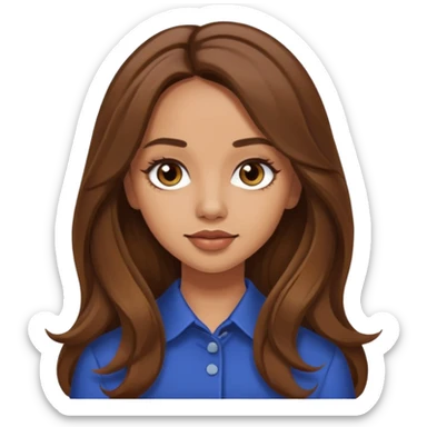 Jade Thirlwall with long brown hair sticker