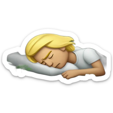 Donald trump sleeping in the forest sticker