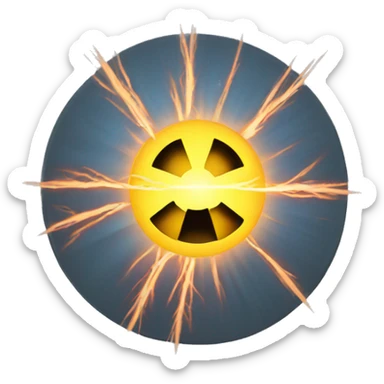 Radiation rays  sticker