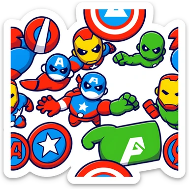 Avengers superhero team sticker
