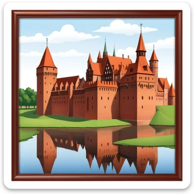 Malbork Castle Landmark Emoji – Featuring the red-brick fortress with its Gothic walls. sticker