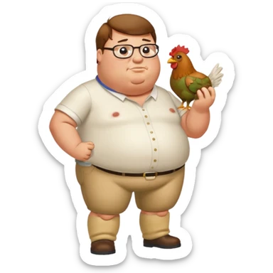 can you do  Peter Griffin stand and eat chicken thighs sticker