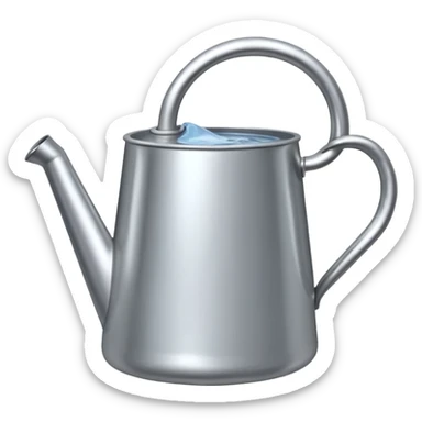 watering pot silver sticker