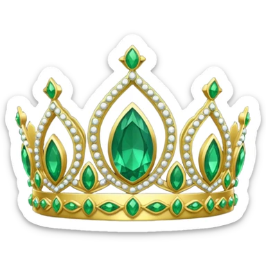 green tiara sticker