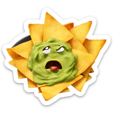 Nachos with guacamole  sticker