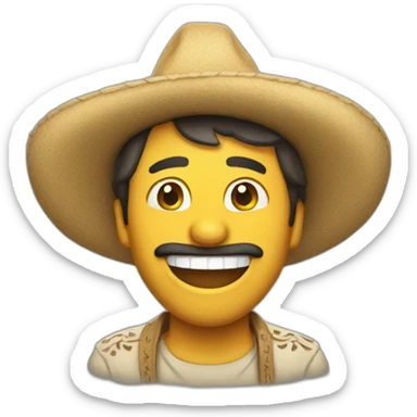 Mexican dude laughing out loud sticker