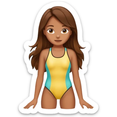 A girl in swimsuit sticker