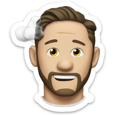 Tom Hardy with smoke coming out of his ears sticker