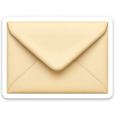Cream-colored Letter Envelope  sticker
