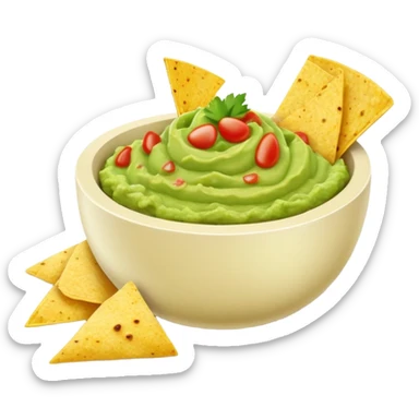 Guacamole and side of chips  sticker