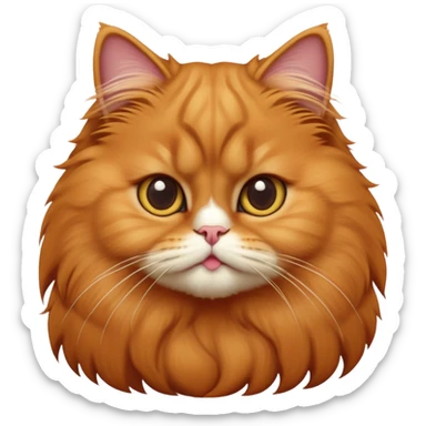 cinematic-adorable-big-eyed-fluffy-solid ginger-persian-cat-portrait-emoji,-head-tilted-playfully-with-a-sweet-expression,-fluffy-solid ginger-fur,-simplified-yet-irresistibly-cute-features-with-large,-expression, solid ginger cat sticker