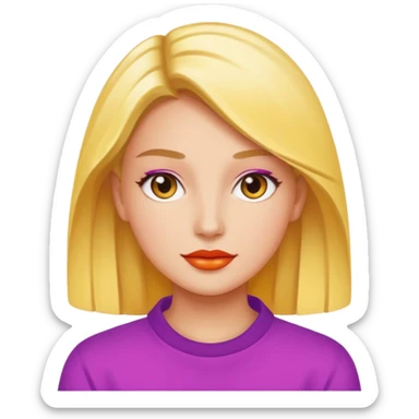 Alternative vibrant scenecore 2000s person sticker