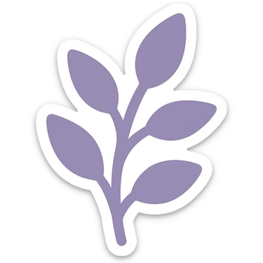A dull purple Herb sticker