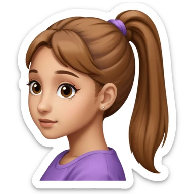 Ariana grande with her ponytail sticker