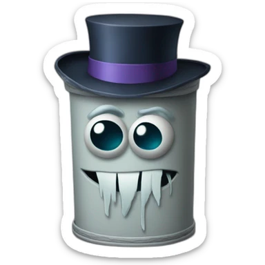 hatbox ghost sticker