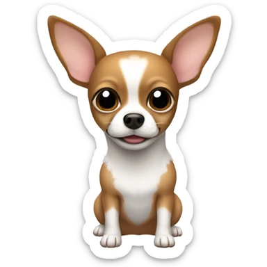 Chihuahua wearing a reindeer onesie ￼ sticker