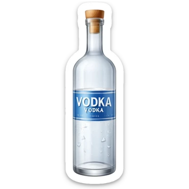 vodka bottle without ice sticker