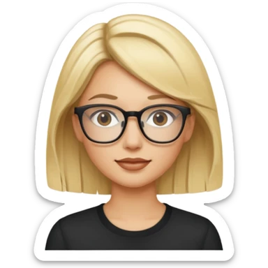 Sexy blonde nerd glasses sticker