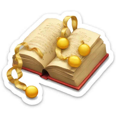 New Year's Garlande and book sticker