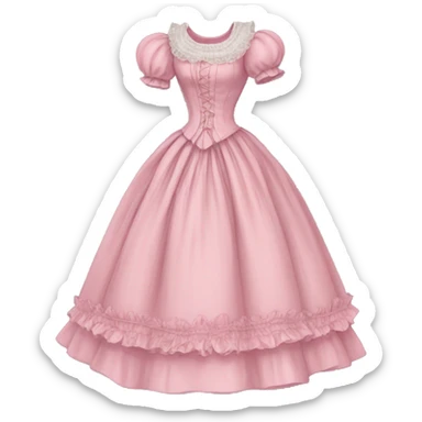 Victorian dress pink sticker