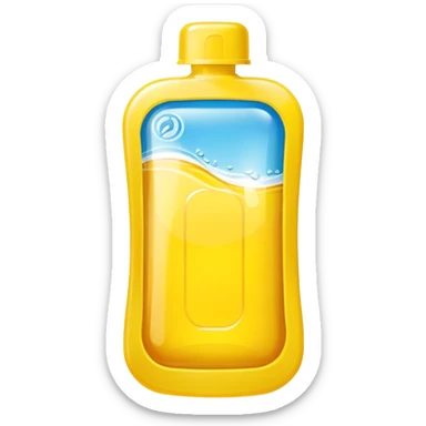 sports energy gel pouch, simple, bright, rounded, no text sticker