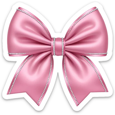 baby Pink bow with sparkles  sticker