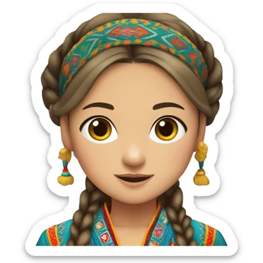 Kazakh girl sticker