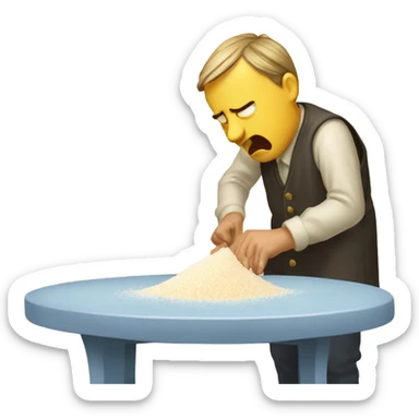 Sniffing salt off table sticker