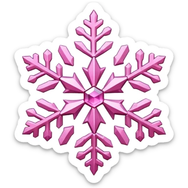 Pink snowflake sticker