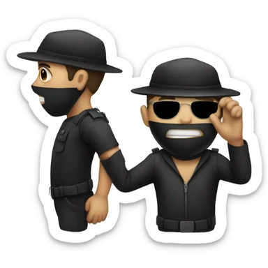 Make a robber emoji sticker