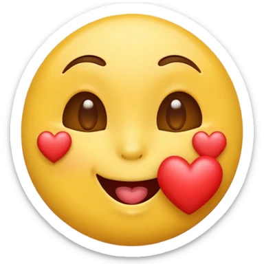 Classic yellow emoji blowing kiss with puckered lips sticker