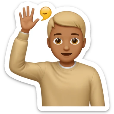 Un gars qui fait un dab. Mais avec le style des emojis apple sticker