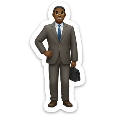 Man going to work sticker