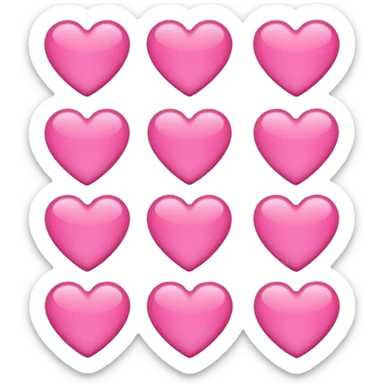 hearts pink sticker