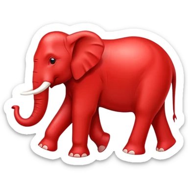 US Republican Party elephant logo red sticker
