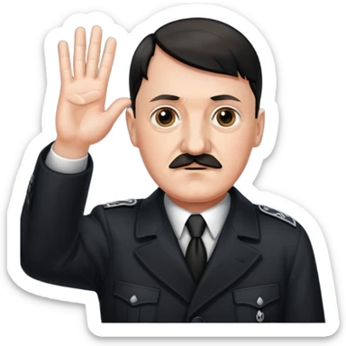 Hitler doing the nazi salute sticker