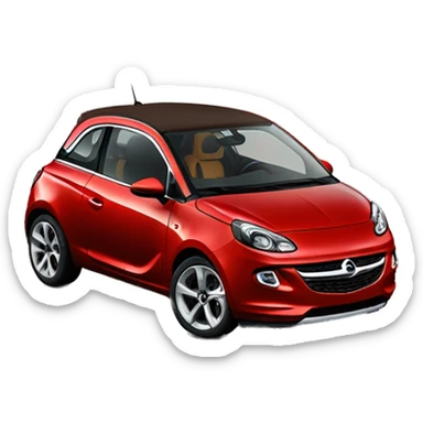 Red Opel Adam leather brown seats sticker