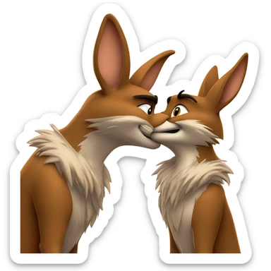 Wile E. Coyote dando un beso sticker