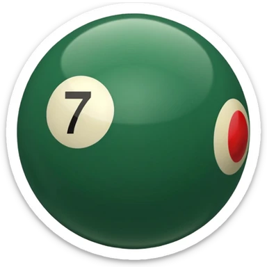 green billiard ball 7 number sticker