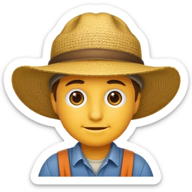 farmer hat sticker
