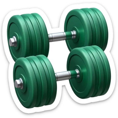 one green dumbbell sticker