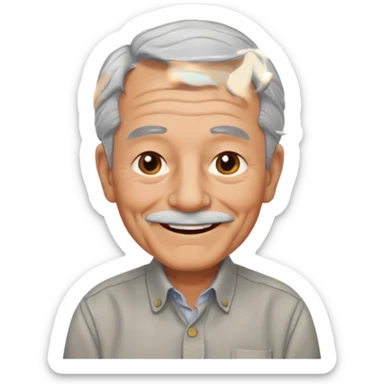 A grandpa with a hump sticker