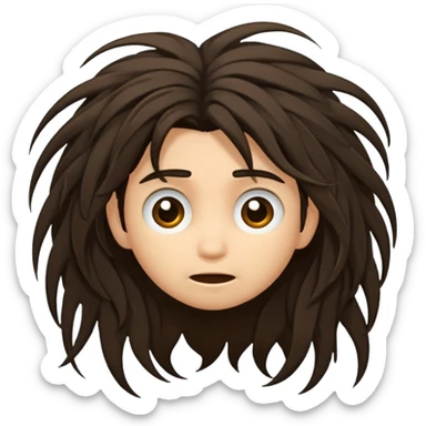 disheveled hair sticker